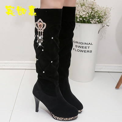 賓如意長靴 細跟水鉆與騎士精神的時尚碰撞